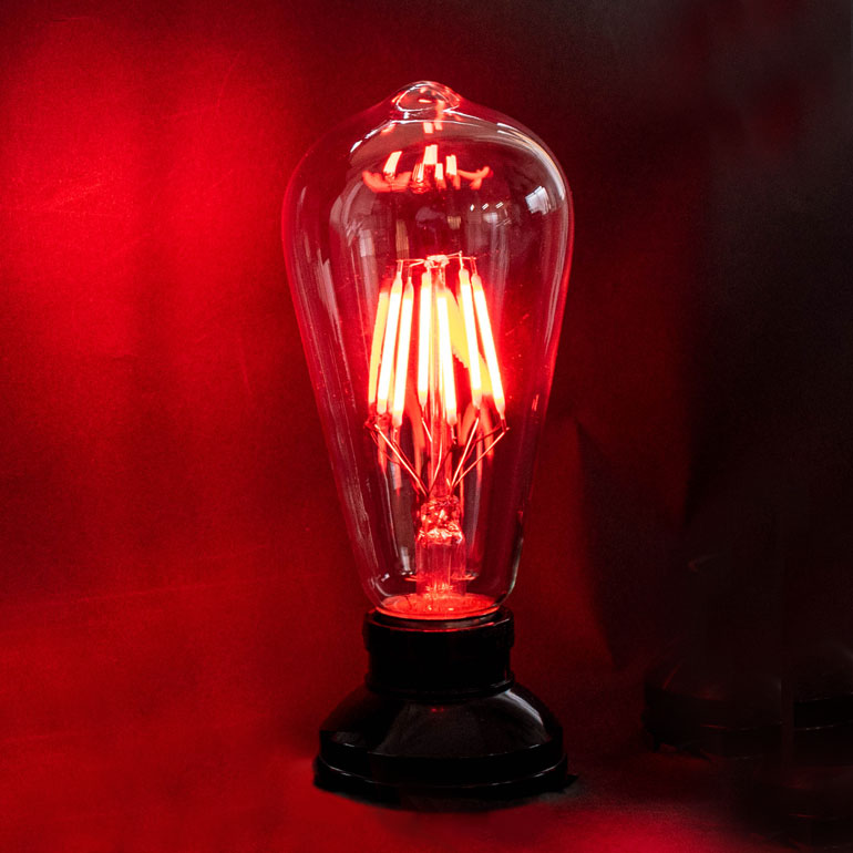 レッドカラーエジソン電球