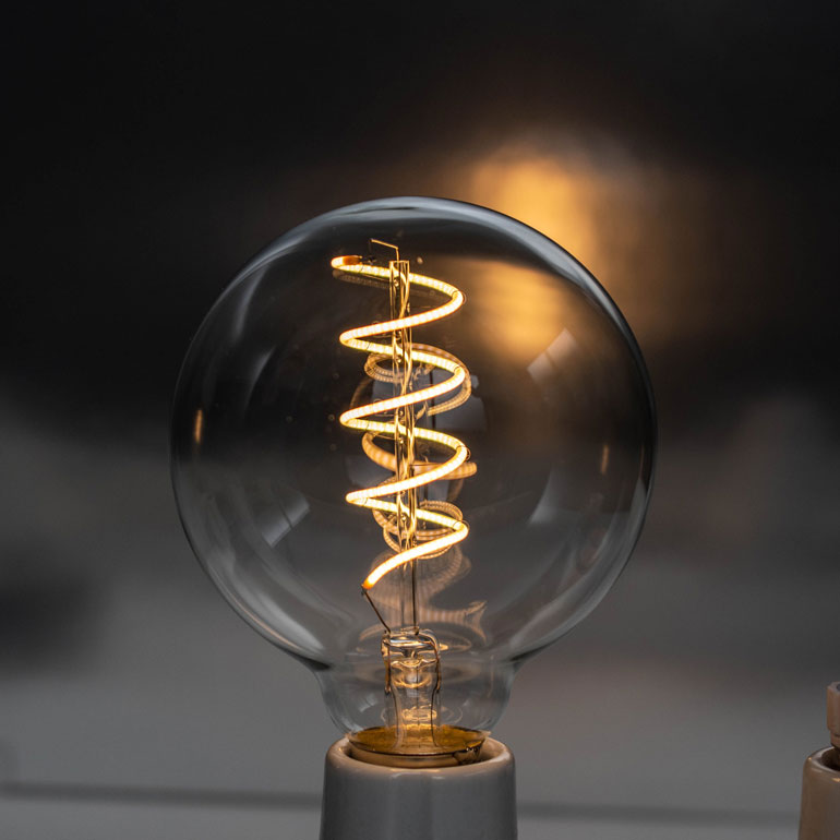 スパイラル型フィラメントボール球